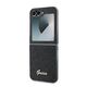 Guess case for Samsung Galaxy Z Flip6 GUE003743 black 4G Glitter Script 3666339322625