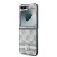 DKNY case for Samsung Galaxy Z Flip6 DK000223 beige Chequered Pattern Printed Stripes 3666339322885