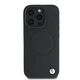 Original Case IPHONE 16 PRO BMW Hardcase Signature Leather Half Textured & Circle MagSafe (BMHMP16L23RTPK) black 3666339323424