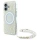 Original Case IPHONE 16 Guess Hardcase IML Flowers Allover Electro With Pearl Strap MagSafe (GUHMP16SHCPOFPH) white 3666339299453