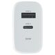 Maxlife MXTC-10-30AC PD QC charger 1x USB-C 1x USB 30W white 5907457796119