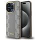 Original Case IPHONE 15 PRO MAX DKNY Hardcase Leather Checkered Mono Pattern MagSafe (DKHMP15XPCPVSLE) beige 3666339260002