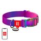 Waudog Nylon dog collar with QR code Waudog gradient, purple, size M 071046  46519 έως και 12 άτοκες δόσεις 4823089365503