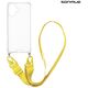 Θήκη Σιλικόνης με Strap Sonique Armor Clear Apple iPhone 16 Plus Κίτρινο 5210312045407