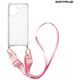 Θήκη Σιλικόνης με Strap Sonique Armor Clear Xiaomi Redmi Note 13 Pro Plus 5G Ροζ 5210312015370