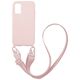 Θήκη Σιλικόνης με Strap CarryHang Sonique Samsung Galaxy A02s Ροζ 5201101710187