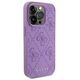 Guess Case for iPhone 15 Pro - Guess Leather 4G Stamped (GUHCP15LP4EPMU) - Light Purple 3666339150464 έως 12 άτοκες Δόσεις