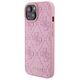 Guess Case for iPhone 15 / iPhone 14 / iPhone 13 - Guess Leather 4G Stamped (GUHCP15SP4EPMP) - Pink 3666339150303 έως 12 άτοκες Δόσεις