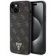 Guess Case for iPhone 15 Plus / iPhone 14 Plus - Guess Hardcase 4G Triangle Metal Metal Logo (GUHCP15MPG4GPK) - Black 3666339225773 έως 12 άτοκες Δόσεις