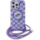 Karl Lagerfeld Case for iPhone 15 Pro - Karl Lagerfeld IML Crossbody MagSafe (KLHMP15LHCKCKCKCKLCU) - Purple Monogram Karl&Choupette Head 3666339286729 έως 12 άτοκες Δόσεις