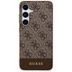 Guess Pouch for Samsung Galaxy S24 Plus - Guess Hardcase 4G Stripe Collection (GUHCS24MG4GL4GLBR) - Brown 3666339241162 έως 12 άτοκες Δόσεις