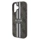 Guess Case for iPhone 16 - Guess Hardcase 4G Printed Stripes MagSafe (GUHMP16SP4RPSW) - Brown 3666339342128 έως 12 άτοκες Δόσεις