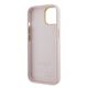 Guess Case for iPhone 15 / iPhone 14 / iPhone 13 - Guess Silicone Script Metal Metal Logo & Frame (GUHCP15SSMBSLP) - Light Pink 3666339149185 έως 12 άτοκες Δόσεις