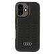 Original Case IPHONE 16 PLUS Audi Synthetic Leather (AU-TPUPCMIP16M-GT/D3-BK) black 6955250227629