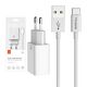 Mcdodo Mcdodo Dual USB Charger CH-6721 (EU) Type-C Cable 1m Travel Set (white) 070348  CH-6721 έως και 12 άτοκες δόσεις 6921002667210