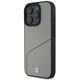 BMW case for iPhone 16 Pro 6,3&quot; BMHMP16L23RDCLG Hardcase Sign Leather Textured and Line MagSafe gray 3666339323349