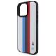 Original Case IPHONE 16 PRO MAX BMW Hardcase M Perforated Tricolor Printed Stripes MagSafe (BMHMP16X23PUPTH) white 3666339324193