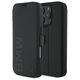 Original Case IPHONE 16 PRO BMW Bookcase Signature Leather Wordmark (BMBKP16L23RMRLK) black 3666339364540