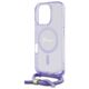 Original Case IPHONE 16 PRO Guess Hardcase Crossbody Cord Script MagSafe (GUHMP16LHCTSGNSU) purple 3666339345860