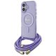 Original Case IPHONE 16 Guess Hardcase Crossbody Cord Script MagSafe (GUHMP16SHCTSGNSU) purple 3666339345846