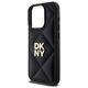 Original Case IPHONE 15 PRO DKNY Quilted Stack Logo (DKHCP15LPQDSLK) black 3666339260972