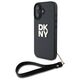 DKNY HC PU Wrist Strap and Stack Logo case for iPhone 16 6,1&quot; black 3666339334543