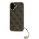 Guess Case for iPhone 16 - Guess Hardcase 4G Charms Collection (GUHCP16SGF4GBR) - Brown 3666339345921 έως 12 άτοκες Δόσεις