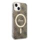 Original Case IPHONE 14 Guess Hardcase 4G Print MagSafe + Wireless Charger (GUBPP14LHJEACSP) brown 3666339102890