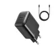 Joyroom JR-TCF23 wall charger USB-C 25W SFC / PPS / PD black + USB-C to USB-C cable 1m