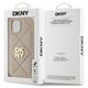 DKNY IPhone 15 Case - DKNY Leather Quilted Stack Logo (DKHCP15SPQDSLE) - Beige 3666339261092 έως 12 άτοκες Δόσεις