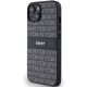 DKNY IPhone 15 Case - DKNY Leather Mono Stripe & Metal Logo (DKHCP14SPRTHSLK) - Black 3666339260354 έως 12 άτοκες Δόσεις