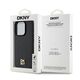 DKNY IPhone 15 Pro Case - DKNY Leather Pattern Monogram Monogram Metal Logo MagSafe (DKHMP15LPSHRPSK) - Black 3666339261535 έως 12 άτοκες Δόσεις