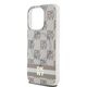 DKNY IPhone 15 Pro Pouch - DKNY IML Checkered Mono Pattern & Printed Stripes MagSafe (DKHMP15LHCPTSE) - Beige 3666339269517 έως 12 άτοκες Δόσεις