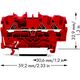 Wago Złączka szynowa 3-przewodowa 2,5mm2 czerwona TOPJOBS (2002-1303)
