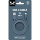 Kabel USB Fresh n Rebel USB-A - USB-C 2 m Niebieski (002150030000)