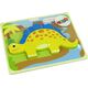 LeanToys Drewniane Puzzle Dinozaur Stegosaurus Żółty