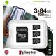 Karta Kingston Canvas Select Plus MicroSDXC 64 GB + 64 GB + 64 GB Class 10 UHS-I/U1 A1 V10 (SDCS2/64GB-3P1A                )