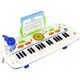 Elektryczne Pianino Keyboard Dla Dzieci Niebieski Nuty USB MP3 LEAN Toys