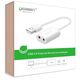 External USB audio card UGREEN 15cm (white) 6957303831432