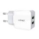 Wall charger LDNIO A2202, 2x USB, 12W (white) 6933138622025