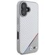 Original Case IPHONE 16 BMW Hardcase M Carbon Tricolor Line MagSafe (BMHMP16S23PUDTS) gray 3666339312022