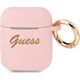 Guess Etui ochronne GUA2SSSI Silicone Vintage Script do AirPods 1/2 różowe