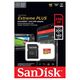 SanDisk Memory Card, 256GB, MicroSDXC - SanDisk Extreme Plus (SDSQXBD-256G-GN6MA) - Grey 0619659189068 έως 12 άτοκες Δόσεις