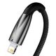 USB cable for Lightning Baseus Glimmer Series, 2.4A, 1m (Black) 6932172617905