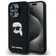 Karl Lagerfeld KLHMP15LSKHPPLK Apple iPhone 15 Pro hardcase Silicone Karl Head Print MagSafe black