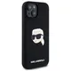 Karl Lagerfeld KLHMP15SSKHPPLK Apple iPhone 15 hardcase Silicone Karl Head Print MagSafe black