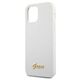 Original Case IPHONE 12 MINI Guess Hardcase Metal Logo Script (GUHCP12SLSLMGWH) white 3700740494547