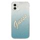 Original Case IPHONE 12 MINI Guess Hardcase Glitter Gradient Script (GUHCP12SPCUGLSBL) blue 3700740494790