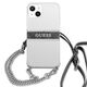 Original Case IPHONE 13 MINI Guess Hardcase 4G Grey Strap Silver Chain (GUHCP13SKC4GBSI) transparent 3666339023270