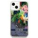 Case IPHONE 13 MINI Guess Hardcase Flower Liquid Glitter (GUHCP13SLFLSB) blue 3666339041236